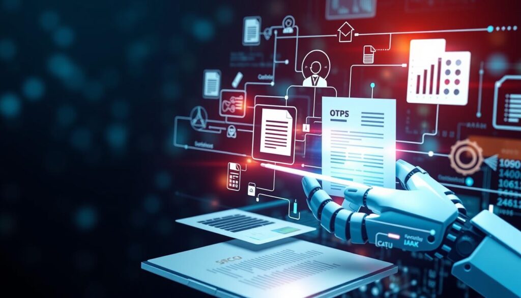 Generate an image representing the automation of document processing